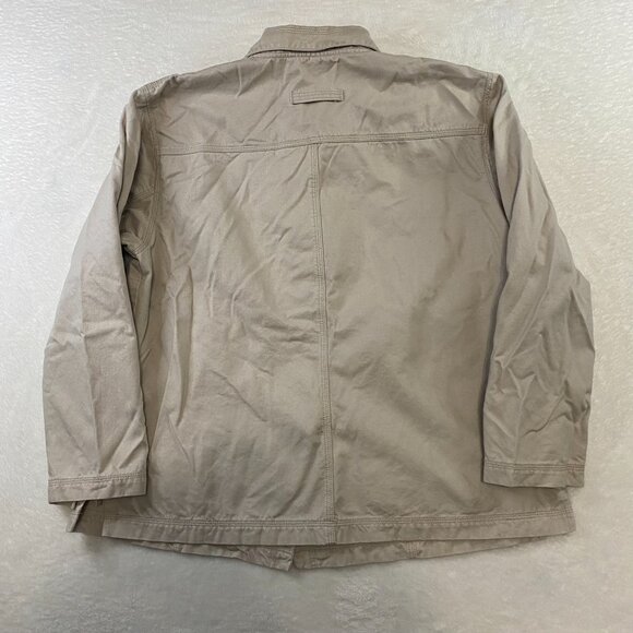 Cotton Ginny Heavy Canvas Beige Button Up Shirt Jacket Women's Size Medium - Picture 6 of 9